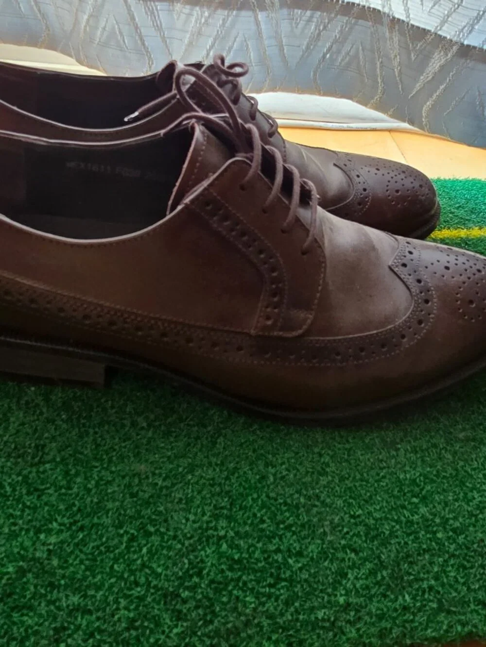 Kinloch Anderson Brown Leather Wingtip Brogue Derby Dress Shoes Men’s Sz 260